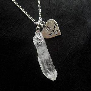 Anhänger Halsketten Hexe gesegnet sein Kristall Halskette Wicca heidnischen Charme klassischen Punk-Schmuck Raw Point Frauen Geschenk StatementPendant