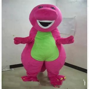 La mascotte del dinosauro di Barney di professione di fabbrica di sconto Costumes il vestito operato da formato adulto del fumetto di Halloween