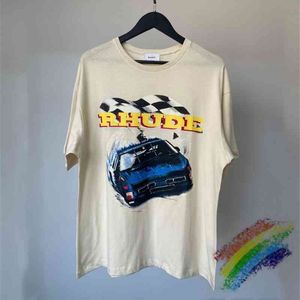Shirts Designer t Rhude Racing T-shirt Men Women 1 High Quality Formula Car Graphic Printing Tee Tops High-quality