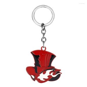 Keychains Persona5 Animationskvinnan Keychain Creative Man Key Chain for Pants Couples Ring Pendant Holder Jewelry Cute Llaveros Miri22