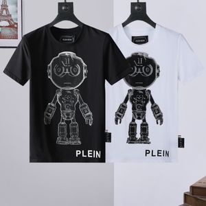 PLEIN BEAR T SHIRT Мужские дизайнерские футболки со стразами Череп Мужские футболки Классические высококачественные хип-хоп уличная футболка Повседневные футболки PB 110653