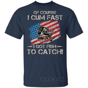 Wholesale women clothes usa resale online - Men s T Shirts CLOOCL Fishing USA Flag Of Coures I Cum Fast Got Fish To Catch Men Women Casual Harajuku Pullovers Clothing S XL