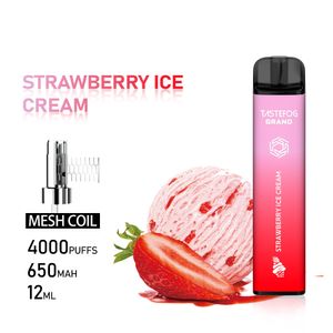 JC auf Lager Einweg-Pod Vapes E-Zigarette Vape Pen Smok 4000 Puffs 12 ml wiederaufladbare Batterie TasteFog Fabrikpreis Großhandel