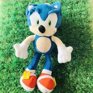 DHL High quality 28cm Arrival Sonic plush toy hedgehog tail knuckle echidna doll animal Christmas gift