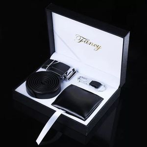 Belts Fashion Formal Men Luxury Gift Set Wallet Keychain Top Quality Belt Father Gifts Christmas Thanksgiving Birthday Present