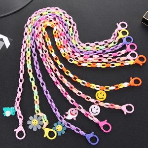 Hänge halsband mode söta kvinnors nackkedja för maskglasögon akryl solglasögon kedjor lanyard glasögon hållare hänger rep på barn