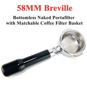 Breville 58MM Bottomless Espresso Naked Portafilter for bes900 920XL bes980XL Coffee Machine Drop Available 210309