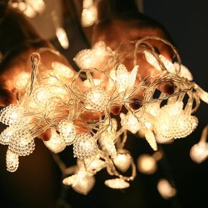 Strängar stränglampor led pärlär kärlek gardin inomhus utomhus fönster julgran dekoration 1pcled stringsled