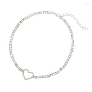 Chokers mode full diamant kärlek halsband vilda korta klavikelkedja nisch design enkel choker net röda kvinna smycken gudl22