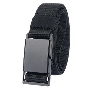 Belts Quick Release Metal Magnetic Buckle Men Belt Comfortable Non-Slip Jeans Straps Casual Nylon Sports Accessories Waist BeltBelts