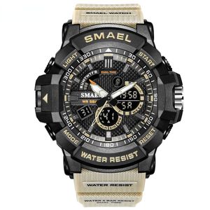 Herren modische multifunktionale elektronische Outdoor-Sport-Dual-Display wasserdichte digitale leuchtende Uhr