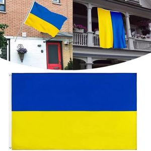 Nationalflagge der Ukraine, 90 x 150 cm, Blau, Gelb, UKR, Ukrainische Ukraine, fliegende Flaggen zur Dekoration, 90 x 150 cm