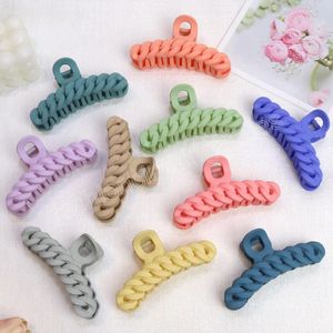 Koreanische Einfarbig Geflochtene Große Haar Krallen Acryl Haarnadeln Haarspange Haar Clips Kopfbedeckungen Für Frauen Mädchen Haar Zubehör