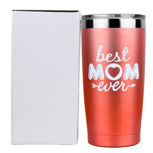 Car Cup Bicchieri 12OZ Tazze 3D Stampato Mamma Mai Acciaio inossidabile Bicchiere da vino Bottiglia d'acqua Regalo Tazza isolante sottovuoto Infrangibile Caffè Birra Bevande Tazze B8114