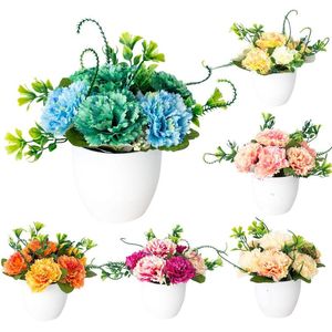 Ghirlande di fiori decorativi Fiore artificiale Falso lilla Bonsai Piante verdi in vaso per giardino Mobili per ufficio casa Cafe Negozio di articoli da regalo Festa D