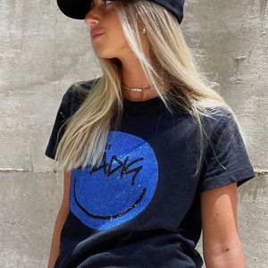 Pirate Hippie Beading Rock T-shirt Woman Summer Clothing Cotton Cozy Tshirt Tees Femme Casual Vintage Graphic T-shirts Tops 220408