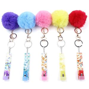 Parti Malzemeleri Kredi Banka Tasarımcıları Kart Grabber Keychain Kartları Klip Kapatıcılar Uzun tırnak anahtarlıkları için klips tutucu kemer