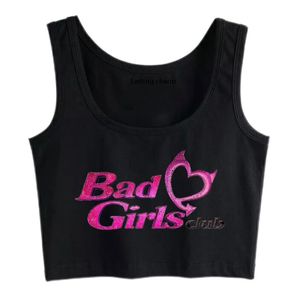 Crop Top Gambar Cetak Humor BGC Klub Wanita Bad Sport Pesona Abadi 220613