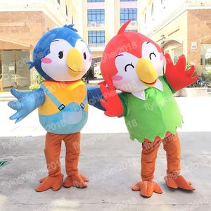 Hallowee Parrot Mascot Costume Top Quality Cartoon Anime Theme Character Carnival vuxen unisex klänning jul födelsedagsfest utomhus outfit