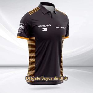 2021 Mclaren Blue Cross-country Motorcycle Suit F1 Racing Polo Shirt Fast Dry and Breathable Summer Sports Suits G9E5