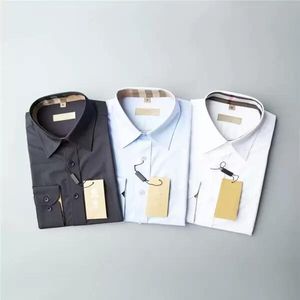 Tasarımcı Mens Resmi İş Gömlekleri Moda Girmiş Gömlek Uzun Kollu Gömlek