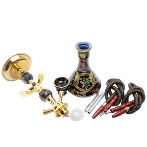 Zaopatrzenie w fabrykę dwa węże arabski hakah bar duży dym średnia shisha sheesha hegoh men hookah Factory Supply