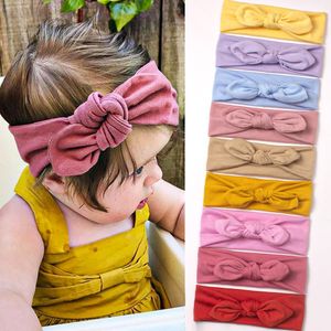 Infant Baby Baumwolle Haarband Bunny Ohr Stirnband Knoten Elastische Headwrap Kinder Bowknot Stirnbänder Kinder Haarbänder Haar-accessoire