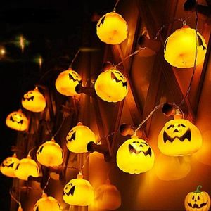 Strings 20 40 LED 1,5m 3m 6m Halloween Pumpkin String Lights Lâmpada DIY Decoração de suspensão para festas em casa Os abastecidos