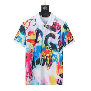 Venditori caldi 3 D Colori Digital Printing Digital Polo Casual Shirts Big Size Mens Designer di lusso Abbigliamento Abbigliamento allentato