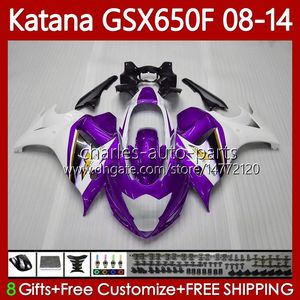 Bodys для Suzuki Katana GSXF 650 GSX-650F GSX 650F Кузов 120Но.35 GSXF650 GSX650F Фиолетовый белый 08 09 10 11 12 13 14 GSXF-650 2008 2009 2010 2011 2012 2013 2014