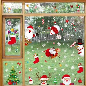 Decorações de Natal adesivos de janela alegre para casa adesivo de parede de decalques de quarto de crianças 2022 anos de ano