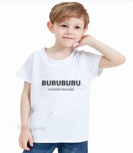 Boys Girls T-Shirts Letter Print Round Neck Short Sleeve Tops Fashion Baby Kids High Quality Tees Children Clothes Tshirts