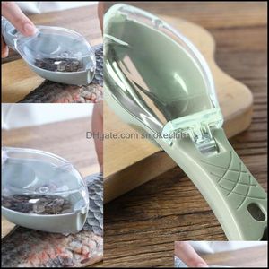 Meat Potry Tools Kitchen Kitchen Dining Bar Home Garden Fish Skin Brush Scra Fishing Scale Graters Fast Remove Knife Cleaning Peeler Scal