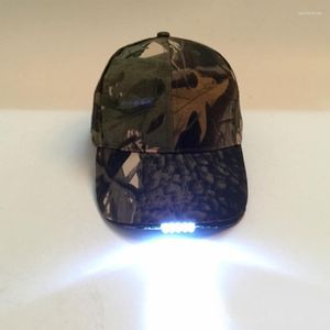 Basker Justerbar klättring 5 LED -lampkappbatteridriven hatt med ljus för fiske jogging baseball capberets beretsberets davi22