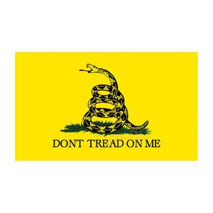 150 * 90 cm私の旗を踏むアメリカの黄色いスネークバナーポリエステルの自由や死の旗屋外の旗の装飾7スタイルBH6471 Tyj