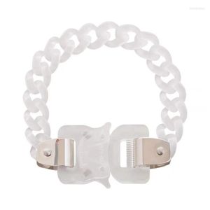 Link Chain 20FW Hip Hop Punk 1017 ALYX 9SM ROLLERCOASTER TRACK PVC Letter Logo Buckle Bracelet For Men Women Girls Jewelry Inte22