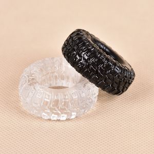 2 PCS sexy Cockring Silicone Tire Penis Ring Delayed Ejaculation Cock Rings Adult Products for Male Beauty Items