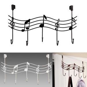 Hooks Rails Vintage Metal Music Note Hakenmantel Hut Handtuch Bügel Organizer Halter Wanddekoration 5 Hangerhooks