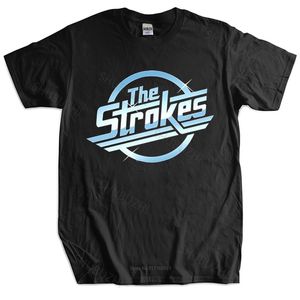 Män bomull t shirt sommar toppar strokes t shirt män indie rock band tshirt större storlek homme svart tshirt dropp 220608