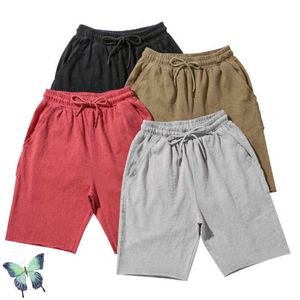 Pantaloncini da uomo Summer Retro Flanging Raw Edge Pantaloncini sportivi neri Pantaloni corti traspiranti casual T220825