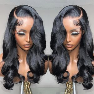 Body Wave Lace Front Wig HD invisible swiss 13x4 Human hair Brazilian Hair 4X4 Frontal 150 Density wigs for women DIVA2 side part fluffy wavy