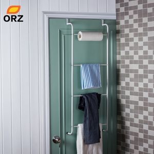 ORZ metallo 4 strati portaoggetti rack trapezoidale appeso sopra porta rack mensole da bagno vestiti organizzatore mensola Y200429