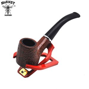 pipe New classic old-fashioned solid wood pattern individually packaged pipe set acrylic bite cloud wave shape