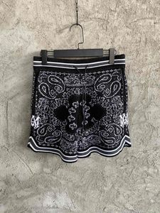 FALECTION MENS 22ss Pantaloncini da uomo di alta qualità bandana lavorata a maglia jacquard jogger da basket della banda della costa occidentale