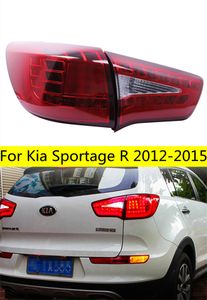 Kia Sportage r 20 12-20 15ブレーキリバースのリアライトスポーツダイナミックターンランニングライトの自動LEDテールライト