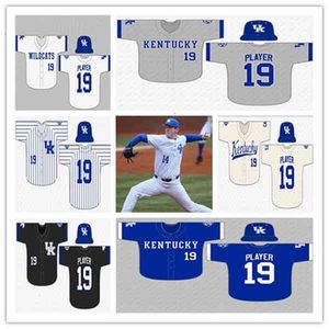 GChen37 Custom 2020 College Kentucky Wildcats Baseball Jersey ORAJ ANU T.J. COLLETT BRAXTON COTTONGAME ELLIOTT CURTIS ALEX DEGEN MATT GOLDA HARPER