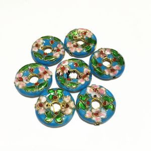 10pcs Colorful Cloisonne Filigree Lucky Beaded Wholesale Vintage Enamel Ethnic Beads Accessories DIY Jewelry Making Findings