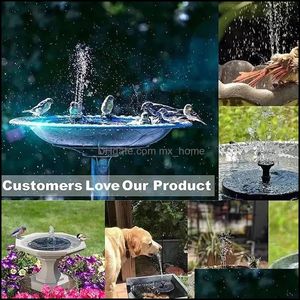 Garden Decorations Patio Lawn Home Mini Solar Water Fountains Pool Pond Waterfall Fountaines Out Dhkwu