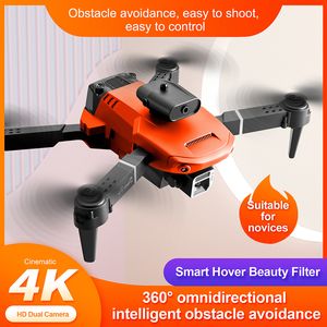 고품질 E100 미니 쿼드 콥터 드론 4K HD 더블 싱글 카메라 광각 높이 RC DRON 유지