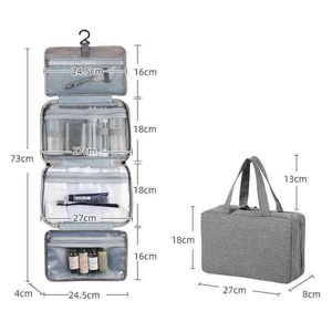 Kosmetiska fall Herrarna Travel Wash Bag Makeup Artist Borstar Set Pouch Toalettet Kit Kvinnsattryggsorganisatör för badning 220708